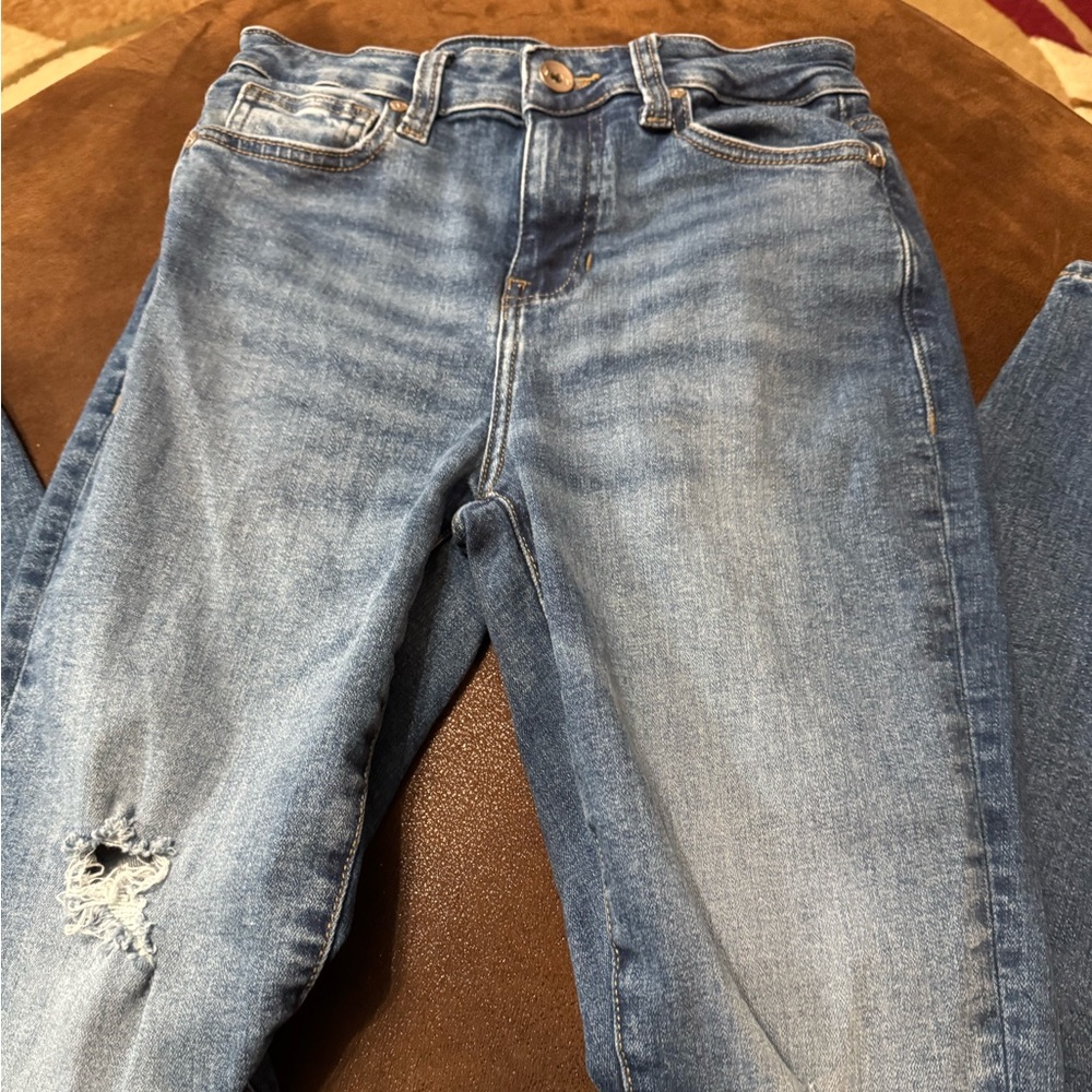 Kendall + Kylie Kontour High Rise Ripped Skinny Jeans